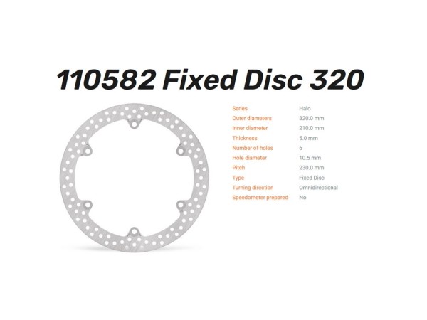 Moto-Master Bremsscheibe Halo vorn passend für Honda CB 500 650 F X / CBR 500 650 - 110582