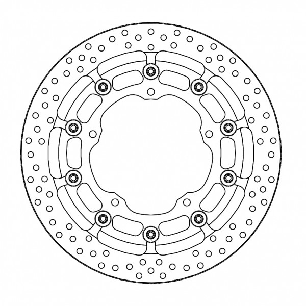 Bremsscheibe Halo T-Floating Supermoto Racing Ø 320 / 6,0 mm vorne passend für Yamaha YZF 600 / YZF