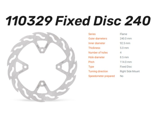 Moto-Master Bremsscheibe Flame hinten - 110329