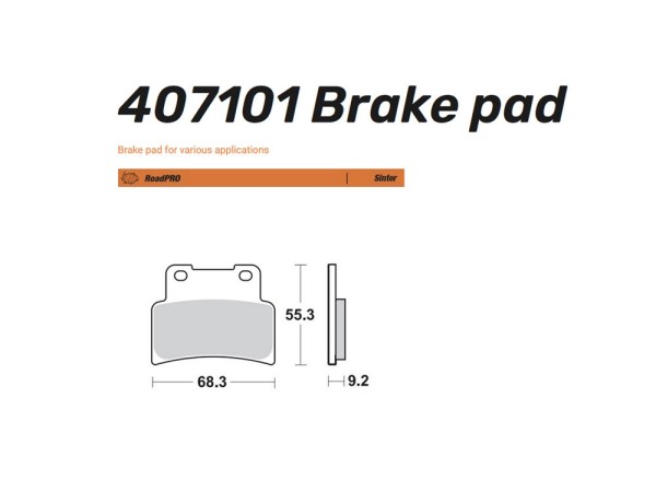 Moto-Master Bremsbelag organisch hinten - 409004