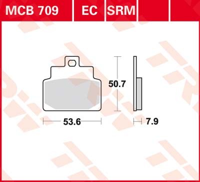 MCB709SRM, mcb 709 srm: Lucas Scheibenbremsbeläge vorn Sinter-Maxi-Scooter MCB709SRM, mcb 709 srm