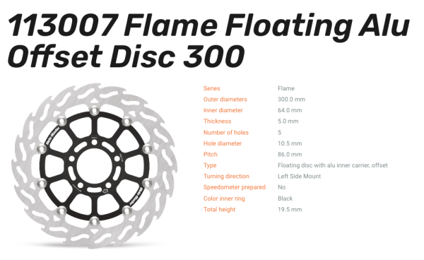 Moto-Master Bremsscheibe Floating-Alu Offset Halo-Serie passend für Suzuki - 113007