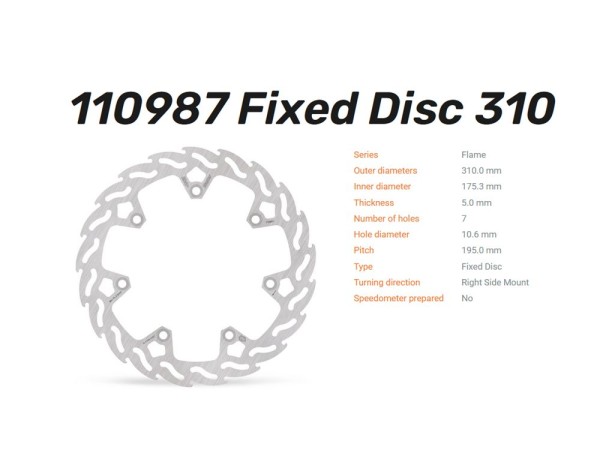 Moto-Master Bremsscheibe vorn Flame passend für Honda GB 350 / RS / S NC59 110987