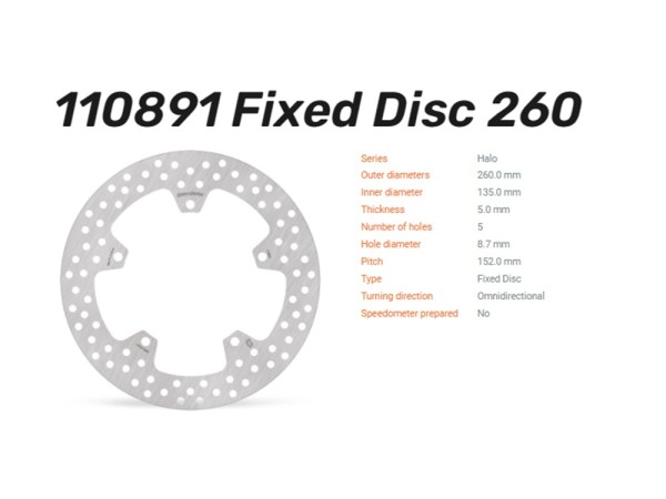 Moto-Master Bremsscheibe hinten passend für Harley Davidson Sportster 1250 S - 110891