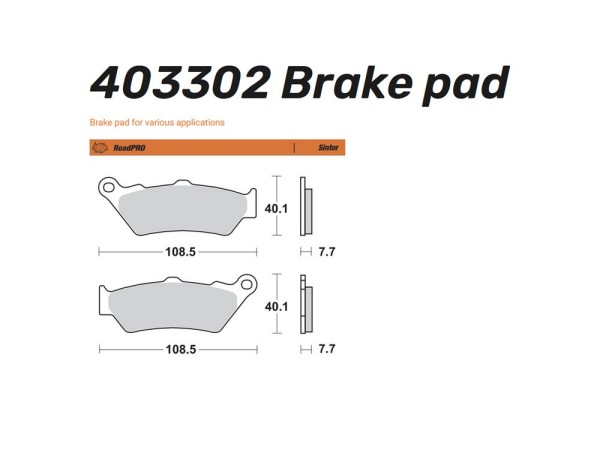 Moto-Master Bremsbelag Sinter Pro Road hinten - 403302