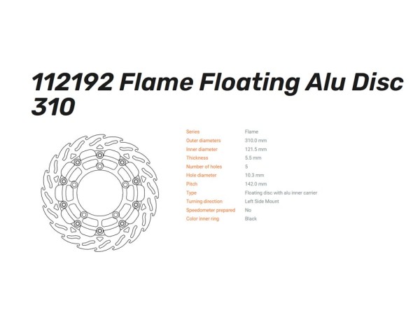 Moto-Master Bremsscheibe Flame Racing 5.5 vorn passend für Suzuki - 112192 112193