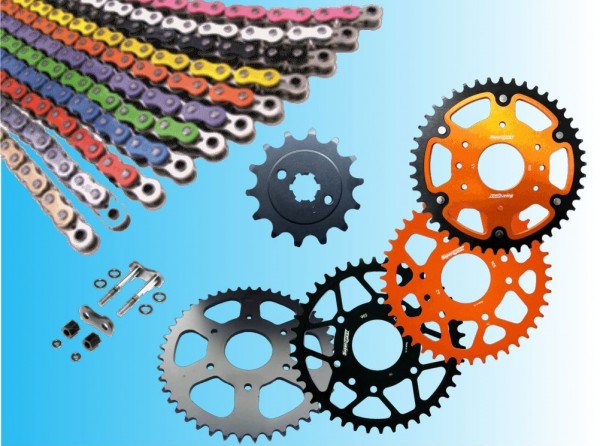 Enuma Kettensatz passend für KTM 125 Duke ABS (Bj.14-) orange Kette