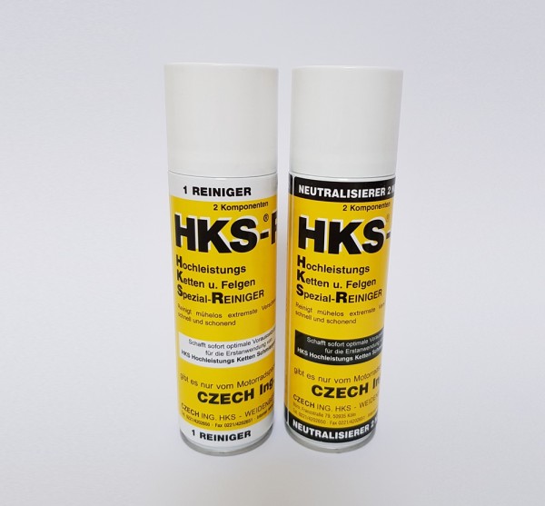 HKS-Reiniger Kettenreiniger + Neutralisierer 2 Komponenten-Reiniger Kette und Felge