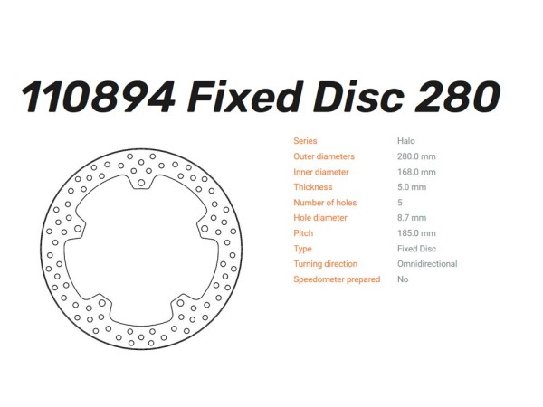 Moto-Master Bremsscheibe Halo hinten passend für Harley Davidson 1250 PanAmerica - 110894