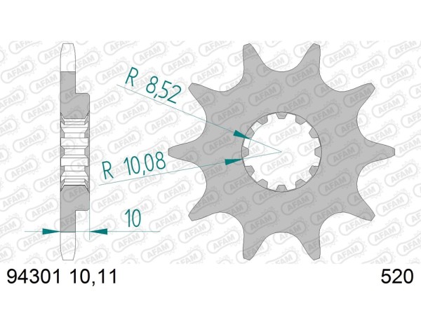 Ritzel 10 11 Zähne (520) passend für Beta Techno 240 250