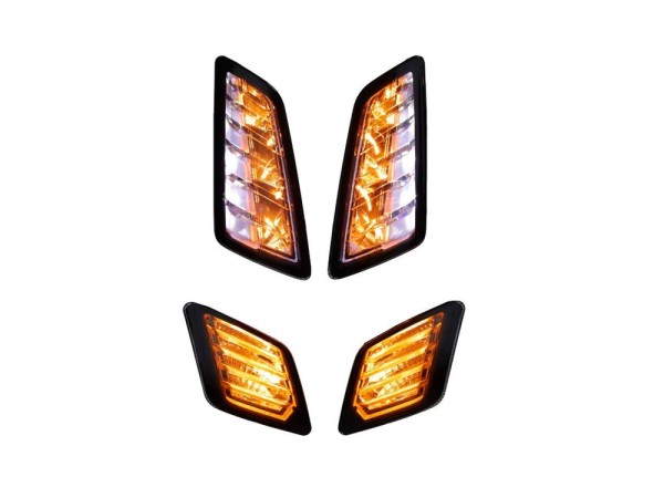 Blinker Set Power1 vorne + hinten E-Zulassung LED smoked passend für Vespa GTS GTV