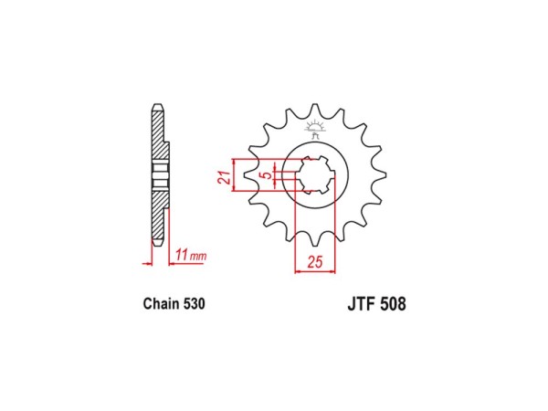 Kettenritzel CNC 14 15 16 Zähne (530) passend für Kawasaki KH 400 / KH 500 / H2