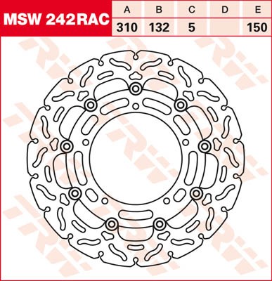 TRW Lucas Racing Bremsscheibe schwimmend MSW 242 RAC / MSW242RAC