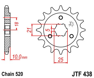 Kettenritzel 14 15 16 17 Zähne - (520)