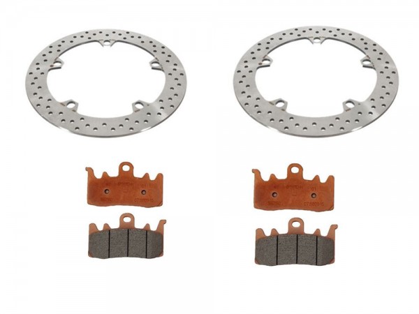 Bremsscheiben und Beläge KIT / SET vorn passend für BMW R 1200 GS / Adventure /ABS (Bj.13-) Brembo