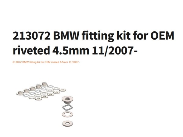 Befestigungskit passend für BMW Bremsscheiben für OEM 4.5 mm 12/2007> - 213072