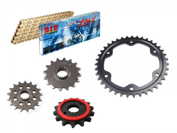 DID Kettensatz passend für KTM Super Duke 1290 R / RR ABS (Bj.14-) DID525ZVM-X2 Kette