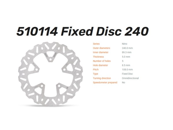 Moto-Master Bremsscheibe Nitro hinten passend für KTM 1290 1390 Superduke - 510114