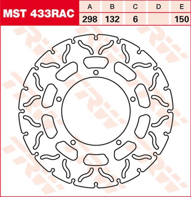 TRW Lucas Racing Racing Bremsscheibe hinten MST 433 RAC