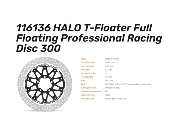 Moto-Master Bremsscheibe Halo T-Ploater 6.0 passend für KTM Duke 990 - 116136