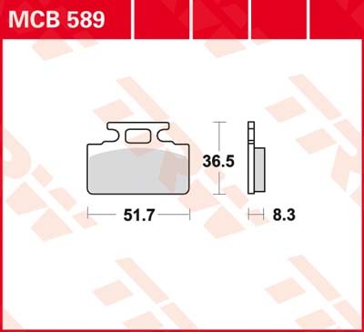 MCB589, mcb 589: Lucas Scheibenbremsbeläge hinten MB589