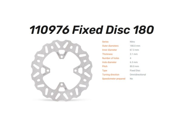 Moto-Master Bremsscheibe hinten passend für Kawasaki Eliminator 500 - 110977 110978