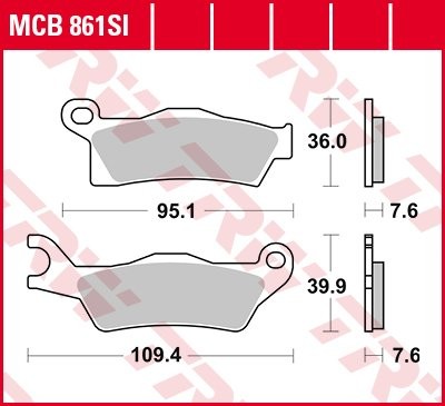 MCB861SI, MCB 861 SI Lucas Bremsbeläge MCB861SI Sinter Offroad