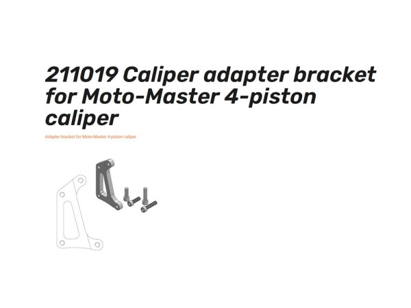 Moto-Master Supermoto Adapter Racing für 4-Kolben Bremszange - 211019