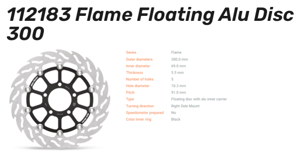 Moto-Master Bremsscheibe Floating-Alu Flame-Racing-Serie vorne passend für Suzuki - 112183