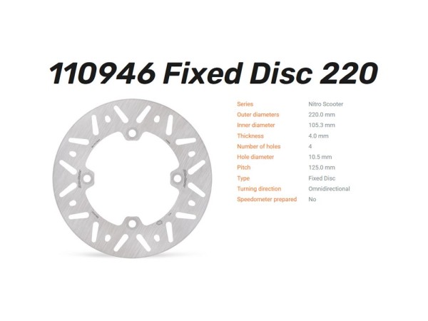 Moto-Master Bremsscheibe Nitro vorn passend für Honda SH 125 - 110946