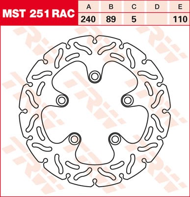 TRW Lucas Racing Bremsscheibe hinten MST 251 RAC passend für Suzuki GSXR 750 Bj. 92-95