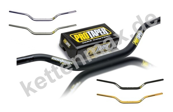 Lenker Pro Taper Contour Pastrana MX/RM flach gold platin Schwarz silber incl. Polster