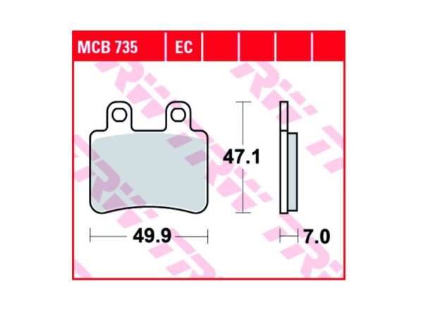 MCB735, MCB 735 Lucas Bremsbeläge MCB735