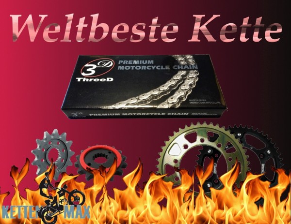 ! Racing / SBK Kettensatz passend für Suzuki 1300 Hayabusa (Bj.08-) Teilung 520 Umbau