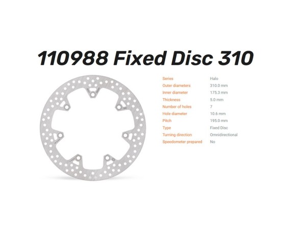Moto-Master Bremsscheibe vorn Halo passend für Honda GB 350 / RS / S NC59 110988