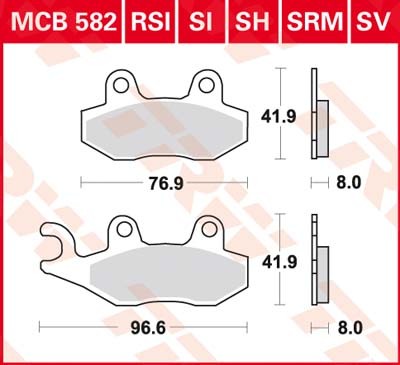 MCB582SH, mcb 582 sh: Lucas SINTER-Scheibenbremsbeläge hinten MB582SH