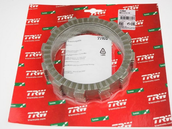 TRW Lucas Kupplungslamellenset MCC213-10 / RAC Kawasaki ZX9R / KLZ 1000 / Z1000 / Suzuki GSX-S 10