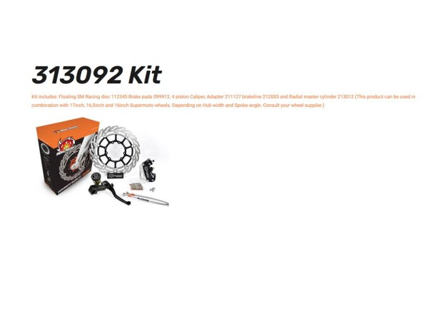 Supermoto Komplett-Kit Racing Flame 320mm - 313092 / 313092R