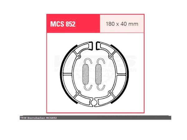 MCS852: Lucas Bremsbacken hinten passend für Kawasaki