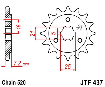 Kettenritzel 13 14 15 16 Zähne (520)