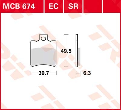 MCB674RQ, MCB 674RQ Lucas Rennsportbremsbelag Organisch-Ceramic MCB674RQ