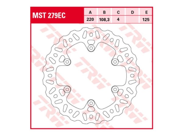 TRW Lucas Bremsscheibe MST279EC hinten passend für Gas Gas