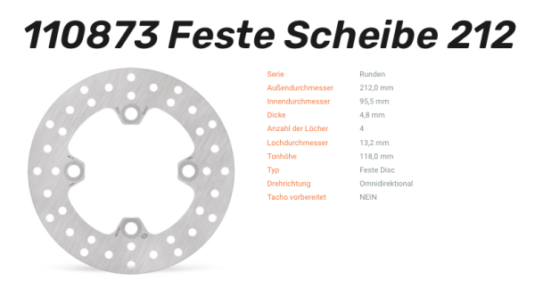 Moto-Master Bremsscheibe Round-Disc vorne-hinten passend für Kawasaki - 110873