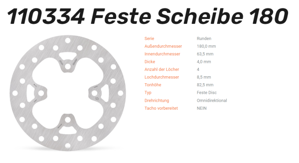 Moto-Master Bremsscheibe Round Disc-Serie vorne passend für KTM - 110334