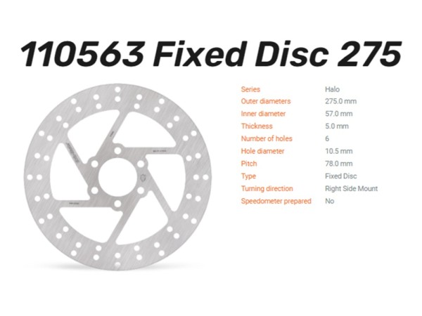 Moto-Master Bremsscheibe Halo hinten passend für Suzuki VS 1400 Intruder - 110563