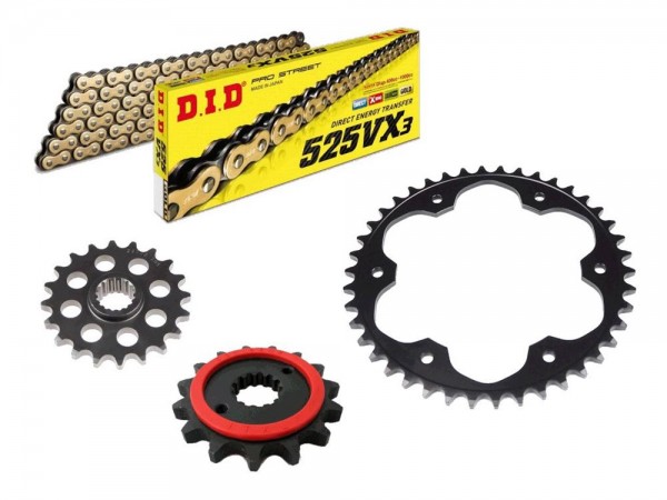 DID Kettensatz Stahl passend für BMW F 800 R (15-) DID525VX3 Kette