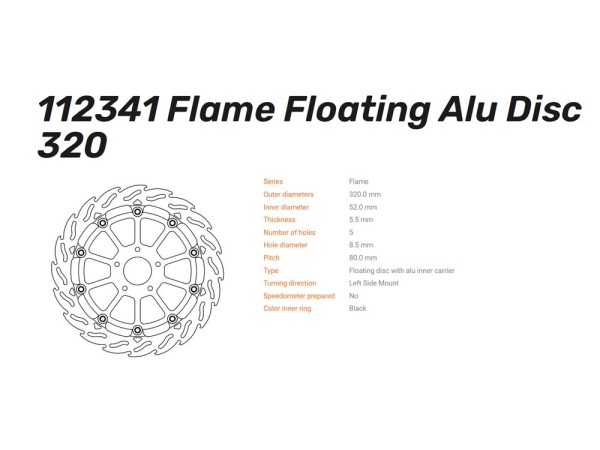 Moto-Master Bremsscheibe Flame floating Racing 5.5 vorn passend für KTM 690 890 Duke - 112341links