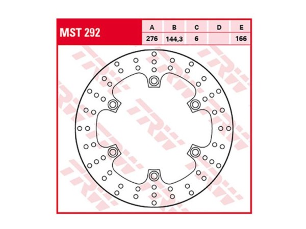 Bremssscheibe hinten passend für Honda starr TRW MST292