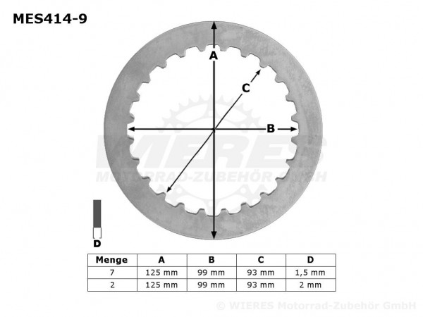 TRW Lucas Kupplungszwischenscheiben Kit (9st.) passend für Suzuki MES414-9 / MES 414-9