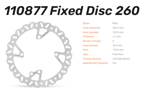 Moto-Master Bremsscheibe Nitro vorne passend für Sherco - 110877